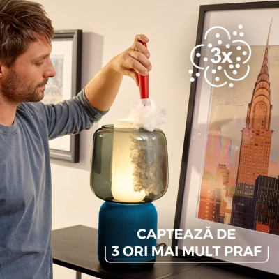 Set pamatuf praf maner scurt cu 2 rezerve Vileda Flex & Catch